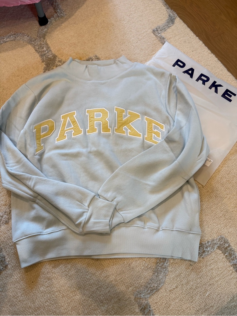 PARKE BLUEBERRY LEMONADE birthday drop heritage mockneck S/M
